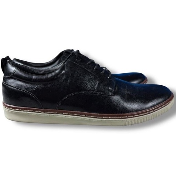 Alfani Billy Oxford Dress Shoes Casual Plain Toe Lace Up Black Sneaker Sole 11M - Picture 5 of 11